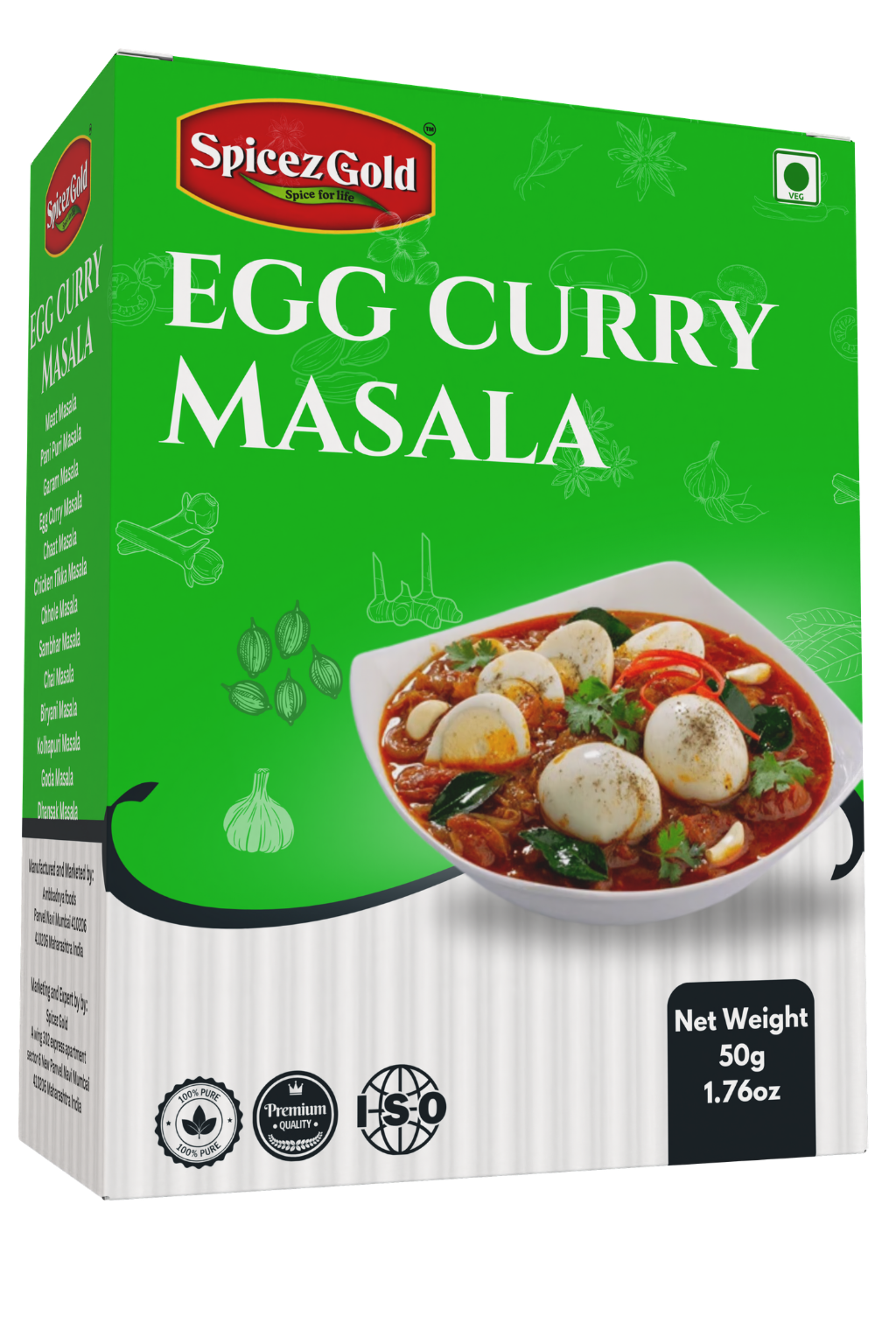 15 Spicez Gold Premium Egg Curry Masala - Image 1