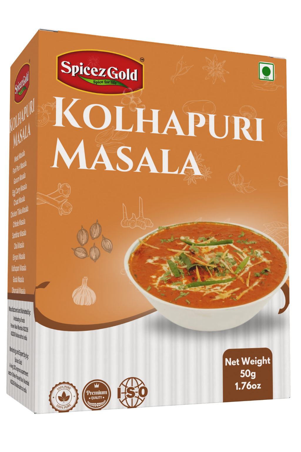 23 Spicez Gold Premium Kolhapuri Masala - Image 1