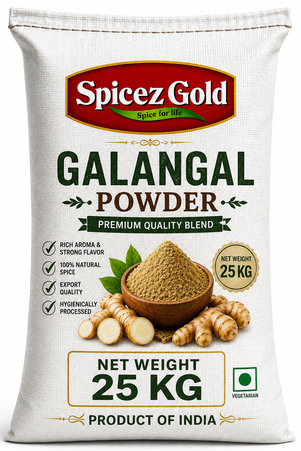 25kg Spicez Gold Premium Galangal Powder - Image 1