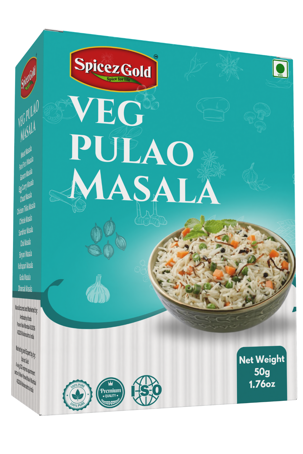41 Spicez Gold Premium Veg Pulao Masala - Image 1