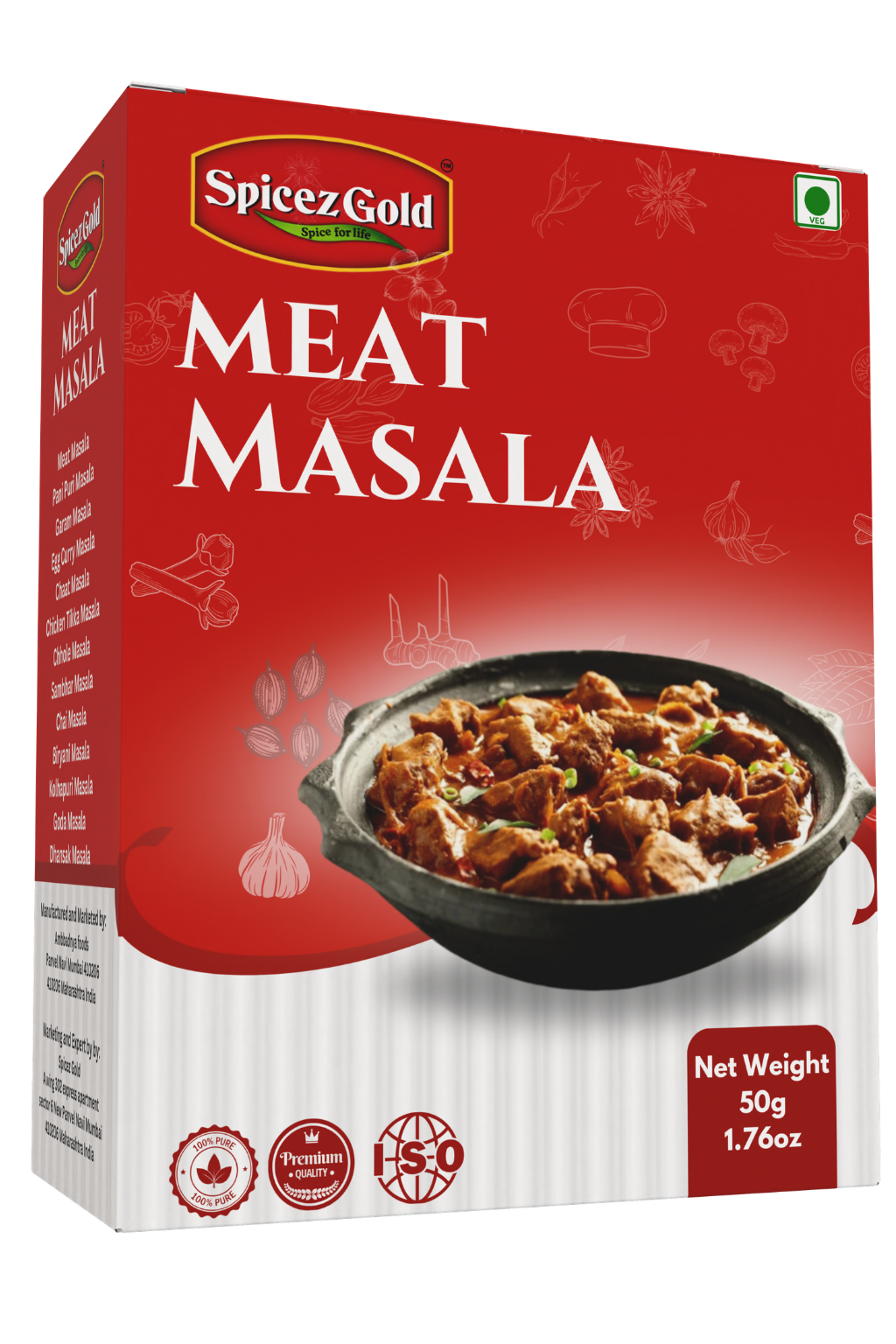 45 Spicez Gold Premium Meat Masala - Image 1