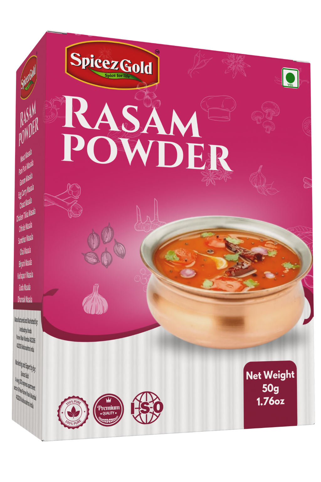 5 Spicez Gold Premium Rasam Powder - Image 1