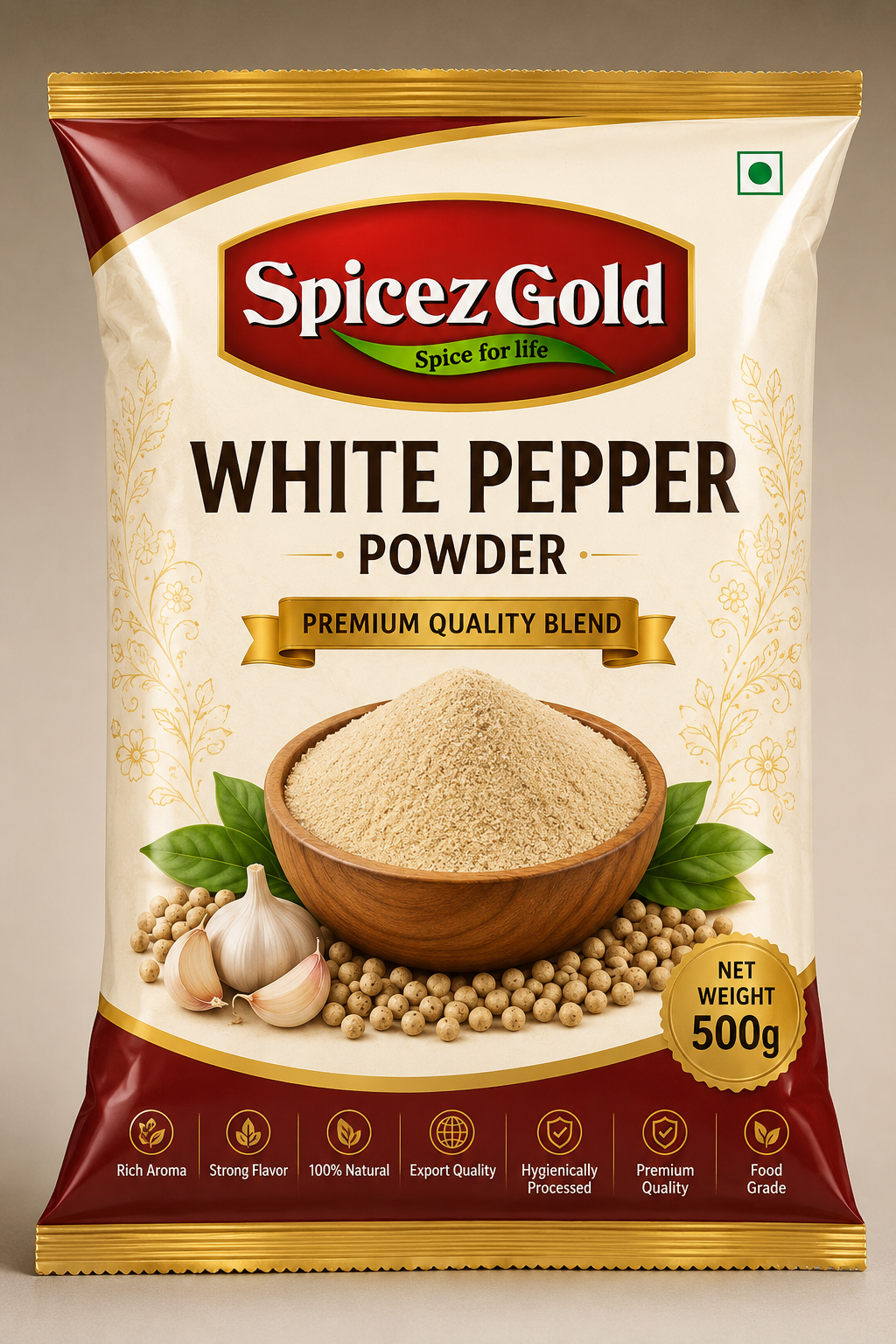 500g p Spicez Gold Premium White Pepper Powder - Image 1