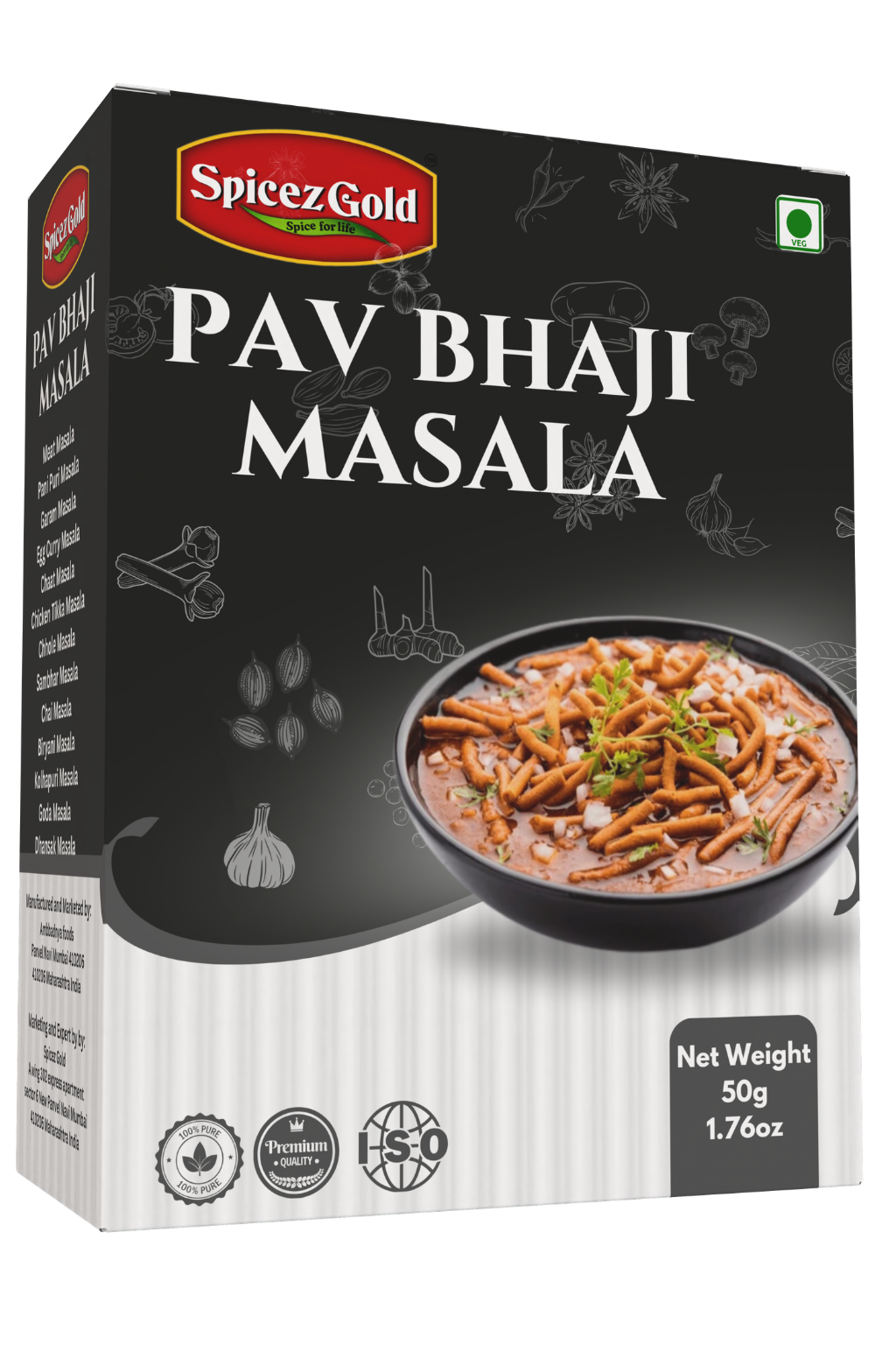 9 Spicez Gold Premium Pav Bhaji Masala - Image 1