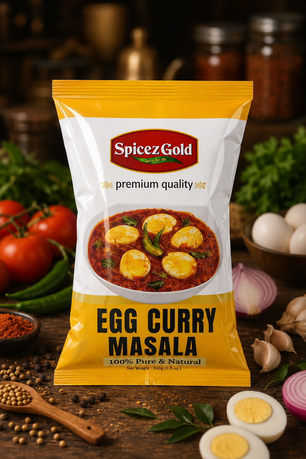 8A Spicez Gold Premium Egg Curry Masala - Image 1